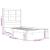 Cadru de pat mic single, alb, 75x190 cm, lemn masiv de pin GartenMobel Dekor