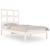 Cadru de pat mic single, alb, 75x190 cm, lemn masiv de pin GartenMobel Dekor