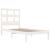 Cadru de pat mic single, alb, 75x190 cm, lemn masiv de pin GartenMobel Dekor