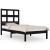 Cadru de pat mic single, negru, 75x190 cm, lemn masiv GartenMobel Dekor