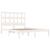 Cadru de pat mic dublu, alb, 120x190 cm, lemn masiv de pin GartenMobel Dekor