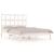 Cadru de pat mic dublu, alb, 120x190 cm, lemn masiv de pin GartenMobel Dekor