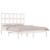 Cadru de pat mic dublu, alb, 120x190 cm, lemn masiv de pin GartenMobel Dekor