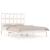 Cadru de pat, alb, 140x190 cm, lemn masiv de pin GartenMobel Dekor