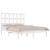 Cadru de pat, alb, 140x190 cm, lemn masiv de pin GartenMobel Dekor