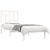 Cadru de pat single, alb, 90x190 cm, lemn masiv de pin GartenMobel Dekor