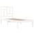Cadru de pat single, alb, 90x190 cm, lemn masiv de pin GartenMobel Dekor