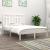 Cadru de pat, alb, 140x190 cm, lemn masiv de pin GartenMobel Dekor