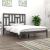 Cadru de pat, gri, 200x200 cm, lemn masiv de pin GartenMobel Dekor