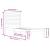 Cadru de pat mic single, alb, 75x190 cm, lemn masiv GartenMobel Dekor