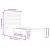 Cadru de pat mic single, negru, 75x190 cm, lemn masiv GartenMobel Dekor
