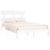 Cadru de pat Super King, alb, 180x200 cm, lemn masiv GartenMobel Dekor
