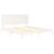 Cadru de pat King Size, alb, 150x200 cm, lemn masiv GartenMobel Dekor