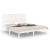 Cadru de pat King Size, alb, 150x200 cm, lemn masiv GartenMobel Dekor