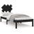 Cadru de pat mic single 2FT6, negru, 75x190 cm, lemn masiv GartenMobel Dekor