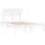Cadru de pat mic dublu 4FT, alb, 120x190 cm, lemn masiv GartenMobel Dekor