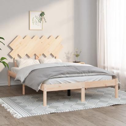 Cadru de pat dublu 4FT6, 135x190 cm, lemn masiv GartenMobel Dekor