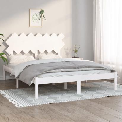 Cadru de pat, alb, 140x200 cm, lemn masiv GartenMobel Dekor
