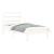 Cadru de pat mic single, alb, 75x190 cm, lemn masiv GartenMobel Dekor