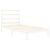 Cadru de pat mic single, alb, 75x190 cm, lemn masiv GartenMobel Dekor