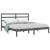 Cadru de pat, gri, 200x200 cm, lemn masiv de pin GartenMobel Dekor