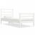 Cadru de pat mic single, alb, 75x190 cm, lemn masiv de pin GartenMobel Dekor