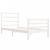 Cadru de pat mic single, alb, 75x190 cm, lemn masiv de pin GartenMobel Dekor