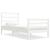 Cadru de pat single, alb, 90x190 cm, lemn masiv de pin GartenMobel Dekor