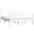 Cadru de pat mic dublu, alb, 120x190 cm, lemn masiv de pin GartenMobel Dekor