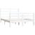 Cadru de pat mic dublu, alb, 120x190 cm, lemn masiv de pin GartenMobel Dekor