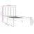 Cadru de pat mic single, negru, 75x190 cm, lemn masiv de pin GartenMobel Dekor