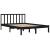 Cadru de pat King Size, negru, 150x200 cm, lemn masiv de pin GartenMobel Dekor