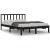 Cadru de pat King Size, negru, 150x200 cm, lemn masiv de pin GartenMobel Dekor