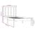 Cadru de pat mic single, negru, 75x190 cm, lemn masiv de pin GartenMobel Dekor