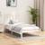 Cadru de pat mic single, alb, 75x190 cm, lemn masiv de pin GartenMobel Dekor