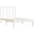 Cadru de pat mic single, alb, 75x190 cm, lemn masiv de pin GartenMobel Dekor