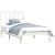Cadru de pat mic single, alb, 75x190 cm, lemn masiv de pin GartenMobel Dekor