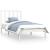 Cadru de pat mic single, alb, 75x190 cm, lemn masiv de pin GartenMobel Dekor