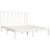 Cadru pat, alb, 140x190 cm, lemn masiv de pin GartenMobel Dekor
