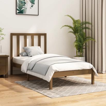 Cadru de pat, maro miere, 100x200 cm, lemn masiv de pin GartenMobel Dekor