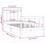 Cadru de pat mic single, alb, 75x190 cm, lemn masiv GartenMobel Dekor
