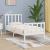Cadru de pat mic single, alb, 75x190 cm, lemn masiv GartenMobel Dekor
