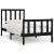 Cadru de pat mic single, negru, 75x190 cm, lemn masiv GartenMobel Dekor