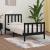 Cadru de pat mic single, negru, 75x190 cm, lemn masiv GartenMobel Dekor