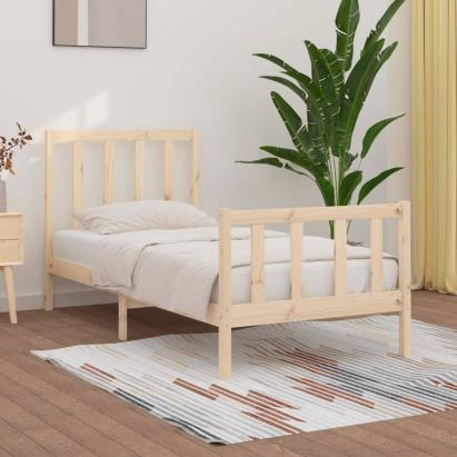 Cadru de pat single, 90x190 cm, lemn masiv GartenMobel Dekor
