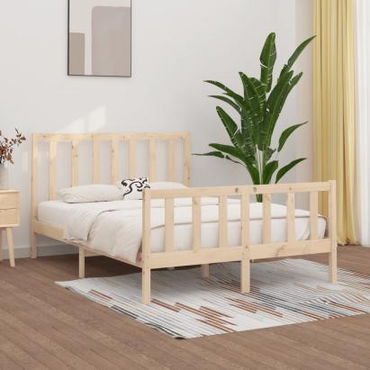 Cadru de pat mic dublu, 120x190 cm, lemn masiv GartenMobel Dekor