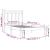 Cadru de pat mic single, negru, 75x190 cm, lemn masiv GartenMobel Dekor