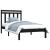 Cadru de pat mic single, negru, 75x190 cm, lemn masiv GartenMobel Dekor
