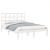 Cadru de pat mic dublu, alb, 120x190 cm, lemn masiv GartenMobel Dekor