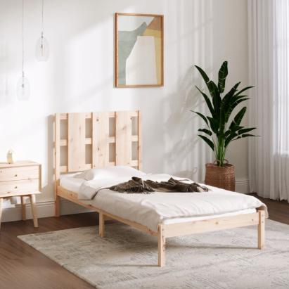 Cadru de pat single, 90x190 cm, lemn masiv GartenMobel Dekor